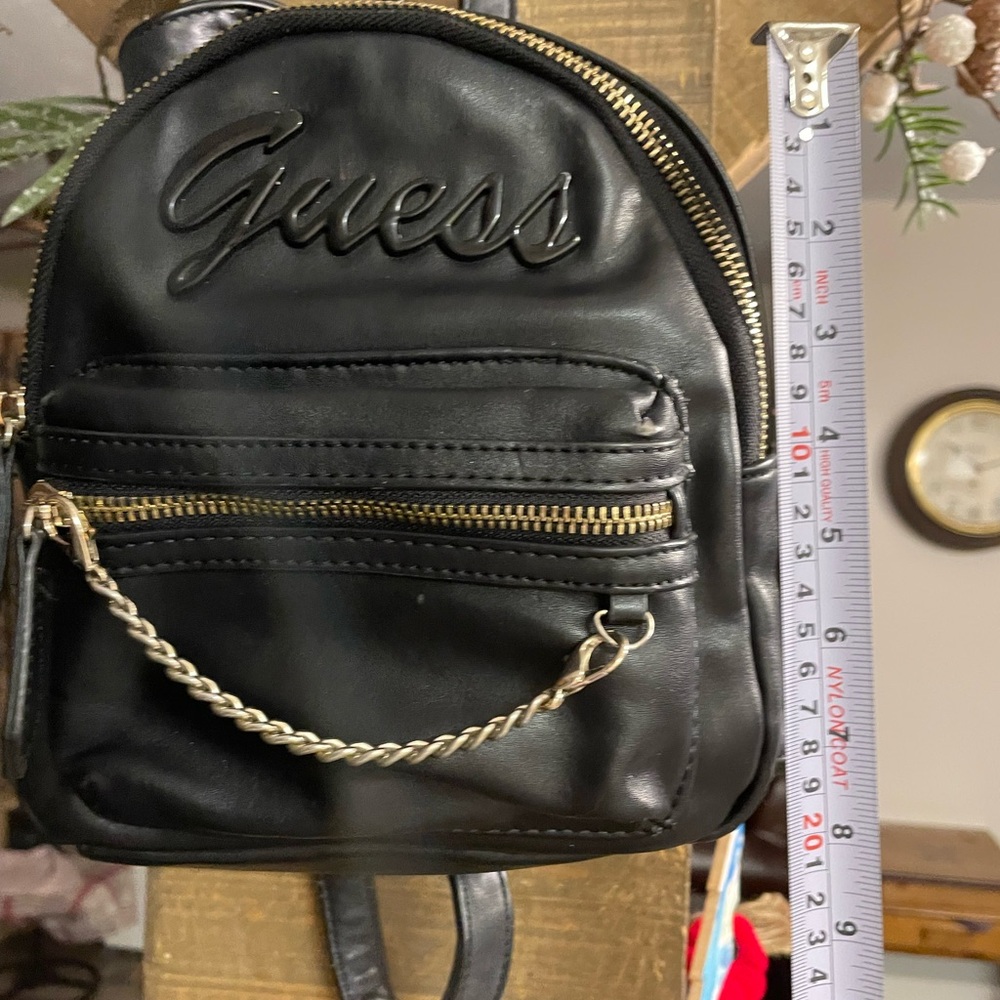 Black Leather Backpack - Picture 2 of 7